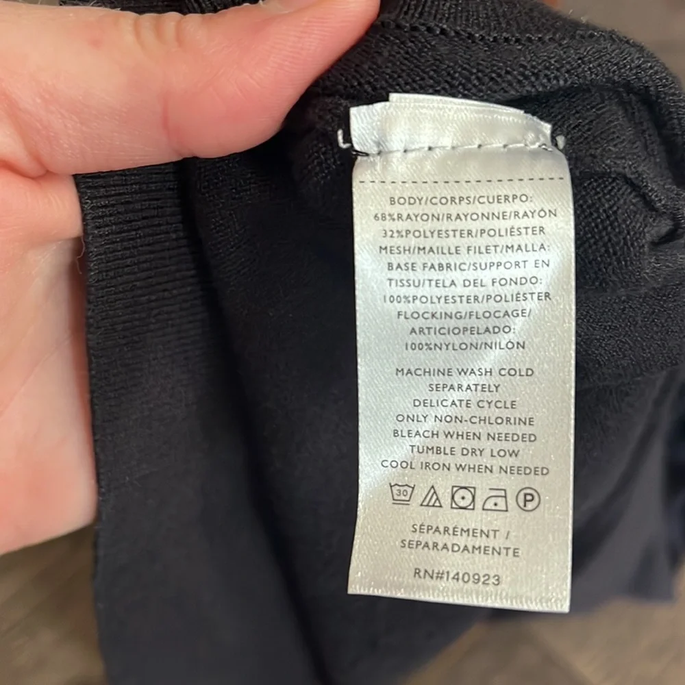 LOFT Velvet Dot Mixed Media Sweater Dress - Picture 7 of 7